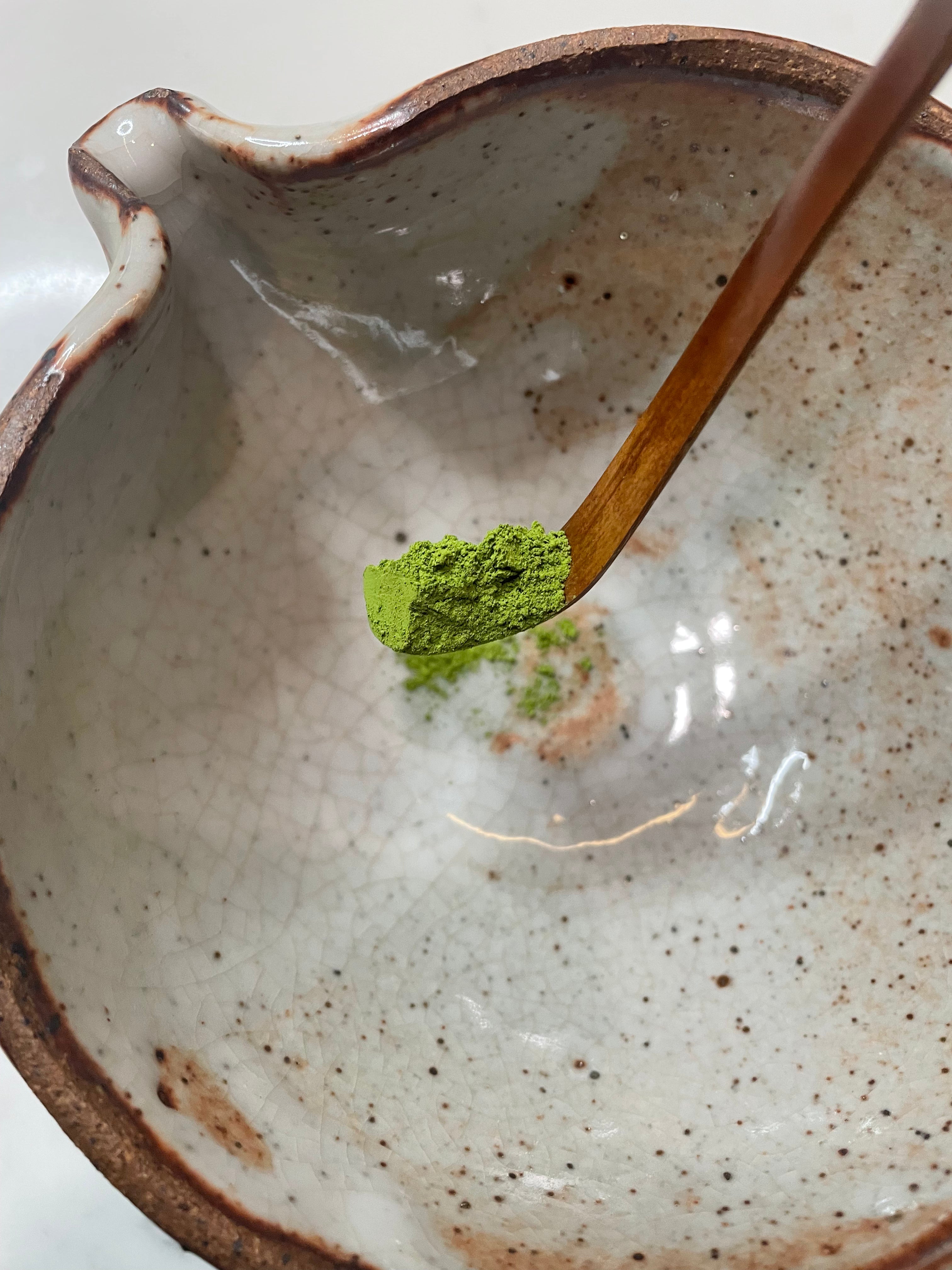 Black Bamboo Scoop (Chashaku) Handmade in Japan