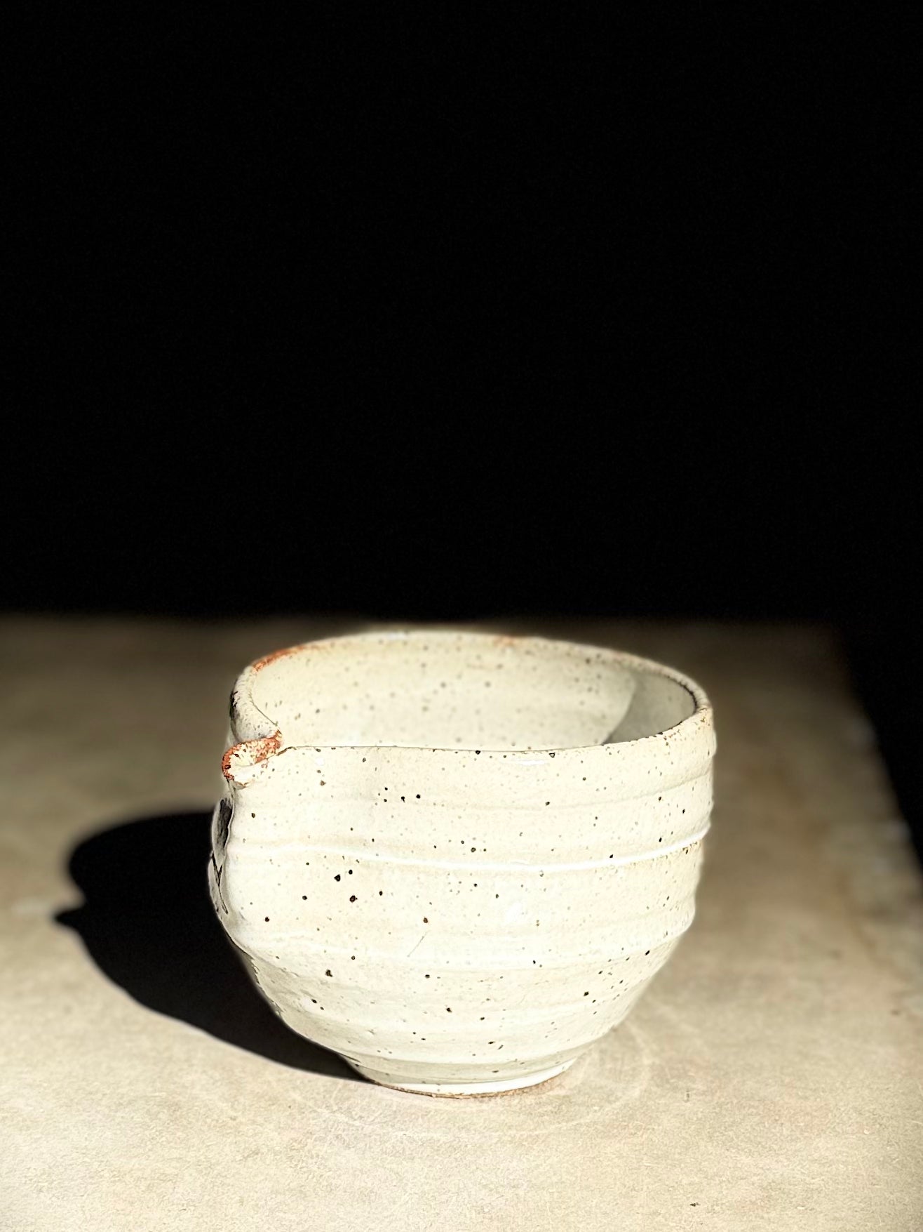 Cosmic Cultures Spouted Matcha Bowl (Chawan) STONE