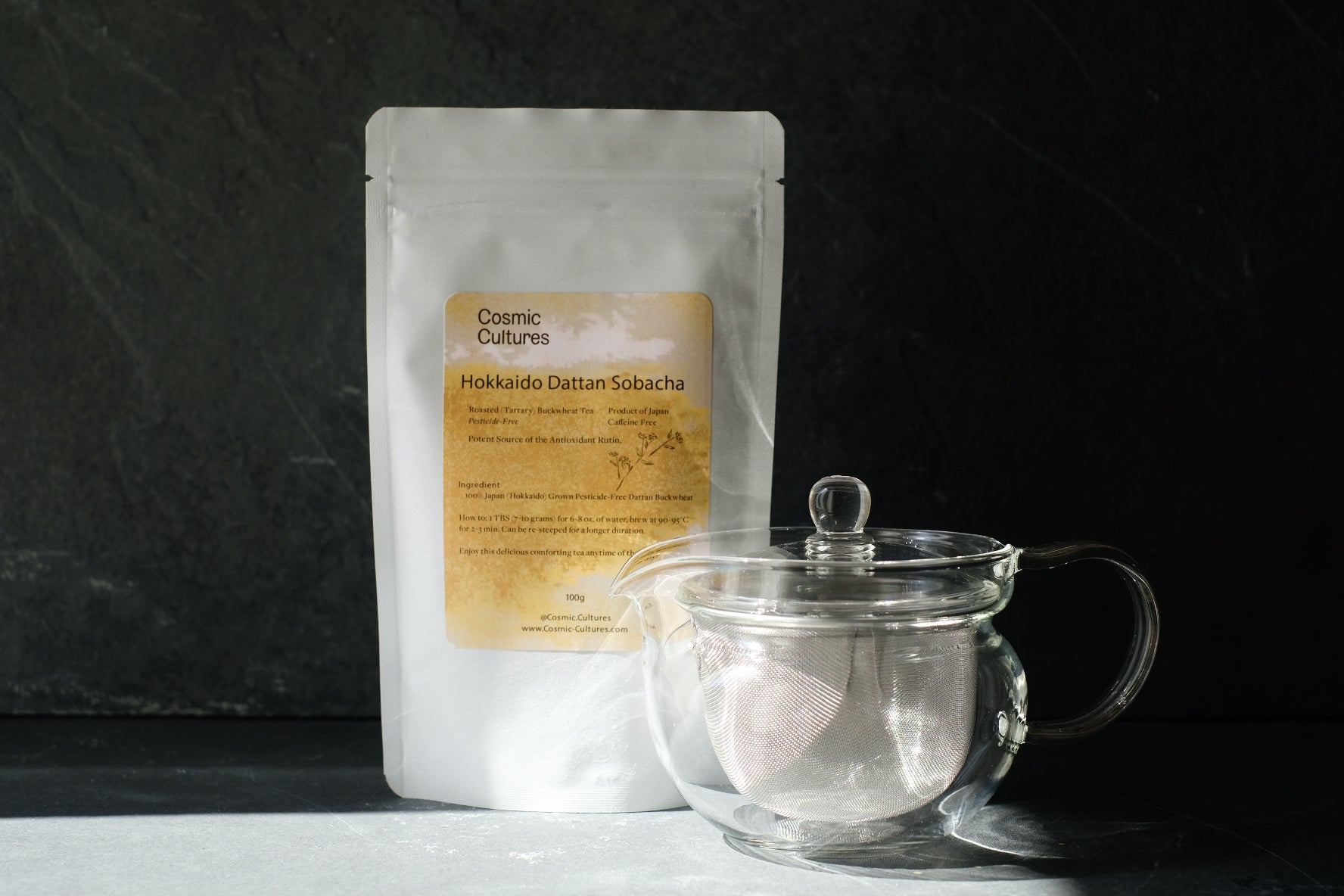Sobacha + Hario Glass Tea Pot Set!